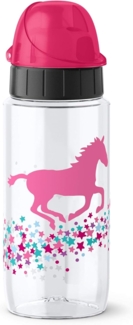 EMSA Trinkflasche Tritan Kids pink Horse 0,5l transparent