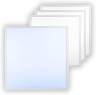 ENOVALITE LED Panel 4er Pack LED Panel, 62x62 cm, 36 W, 3600 lm, 6000 K, LED fest integriert, Tageslichtweiß, kaltweiß