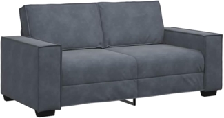 vidaXL 2-Sitzer-Sofa Dunkelgrau 140 cm Samt 4105021