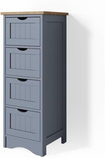 Badschrank Bianco Grau 30 x 81 cm Vicco