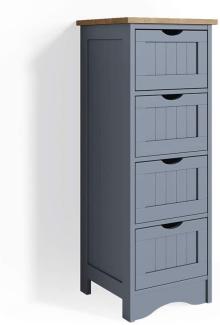 Badschrank Bianco Grau 30 x 81 cm Vicco