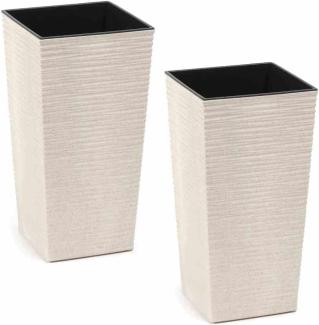 SIENA GARDEN Pflanzgefäß Nizza 2er-Set 25 cm weiß