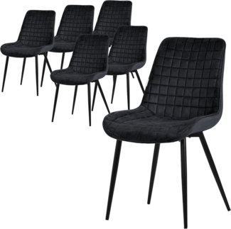 ML-DESIGN Stuhl Esszimmerstühle mit Rückenlehne moderne Design Lounge Küchenstühle (6 St), Polsterstuhl Esstischstühle 6er Set Küchenstuhl Samt