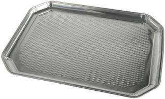 100 Servierplatten, Alu eckig 35x26 cm