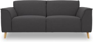 DOMO. collection Sofa Jules FK 2, 5 Sitzer, 2, 5er Couch in skandinavischer Optik, mit Federkernpolsterung, Garniur mit Holzfüßen, 193 x 90 x 81 cm (BxTxH), in pepper