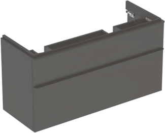 GEBERIT SMYLE SQUARE Waschbeckenunterschrank 118,4 cm breit, Anthrazit, für Doppelwaschbecken