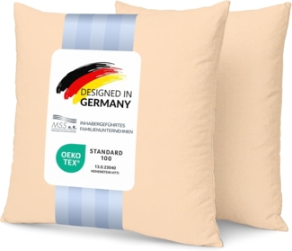 MSS Kissenbezug 2er Set - 80x80 cm - Sand