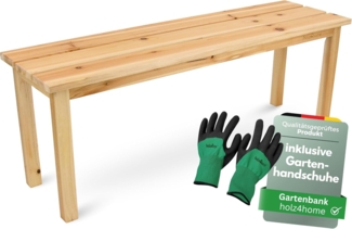 holz4home® Gartenbank Kleine Sitzbank aus Holz I Ohne Lehne, Einfache Montage