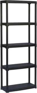 Stabiles Standregal 5 Ablagefächer bis 20kg je Boden, 175,5 x 70 x 30 cm