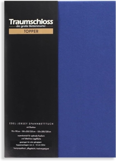 Traumschloss Topper Edel-Jersey Spannbettlaken marine 90-120x200-220