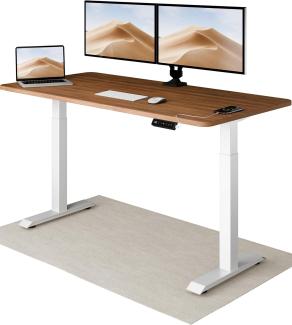 Höhenverstellbarer Schreibtisch (160x80 cm) - Sitz- & Stehpult mit Ladebuchsen - Schreibtisch Höhenverstellbar Elektrisch Touchscreen & Stahlfüßen - Schreibtisch Höhenverstellbar von Desktronic