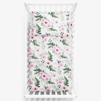 2-teiliges Baby Kinder Bettbezug 135x100 cm mit Kopfkissenbezug - Muster 23