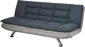 HOMCOM Schlafsofa 3-Sitzer Stoffsofa mit Schlaffunktion, Bettsofa 1 Teile, Grau+Beige, 185 x 97 x 84 cm