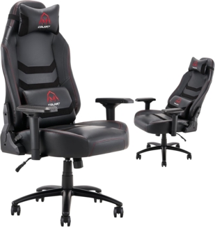 COLAMY Große und hochlehnige Gaming-Stuhl bis 181kg - Computer-Gamer-Stuhl, ergonomischer Executive-Bürostuhl, hochlehniger PC-Stuhl mit breitem Sitz für Erwachsene Schwarz