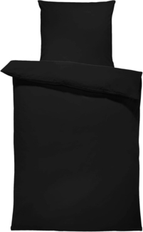 One Home Bettwäsche Unifarben Einfarbig, Renforcé, 2 teilig, Baumwolle mit Reißverschluss, Komfortgröße