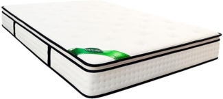 Vente-unique - Matratze 180x200 cm, 7-Zonen-Taschenfederkernmatratze mit integriertem Topper und Bambusbezug, Höhe 26 cm - MIREZA von NATUREA