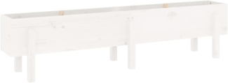 vidaXL Hochbeet Weiß 160x30x38 cm Massivholz Kiefer 825192