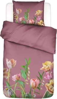 Essenza Mako-Satin Bettwäsche Eloise mauve|155x220 cm + 80x80 cm