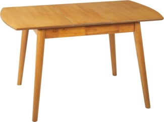 Ausziehbarer Esstisch TOMS 100 130 cm 80 cm Holzoptik Heller Holzfarbton