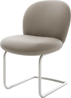 Freischwinger Nube-Flex Echt-Leder Schlamm Freischwinger rund Edelstahl Taschenfederkern