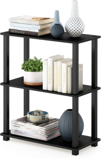Furinno kompaktes Mehrzweck-Regal mit 3 Ebenen, holz, Americano/Schwarz, 29. 46x59. 94x75. 18 cm