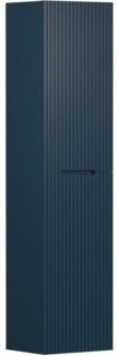 Vente-unique - Badhochschrank hängend - 140 cm - Blau gerippt - PAVANI