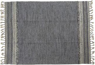 Dmora Moderner Boston-Teppich, Kelim-Stil, 100% Baumwolle, schwarz, 230x160 cm