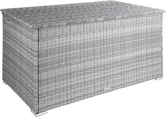 tectake Gartenbox Auflagenbox (1 St, Auflagenbox), Aufbewahrungsbox mit Aluminiumgestell und Rattangeflecht