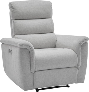 Vente-unique - Relaxsessel elektrisch - Stoff - Hellgrau - CARTASIA