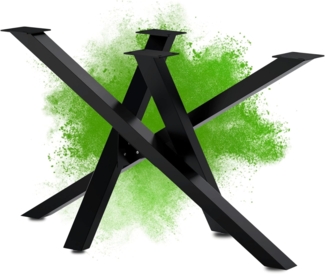 DELUKE® Tischgestell Metall BELD - Stahlgestell beschichtet, 72x120x60cm HxBxT| Tischbeine Outdoor Tischfüße Gestell für Esstisch Küchentisch Tischuntergestell Schwarz