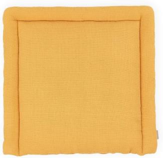 KraftKids Wickelauflage in Waffel Piqué mustard, Wickelunterlage 75x70 cm (BxT), Wickelkissen