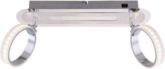 LED Deckenlampe, Aluminium, bewegliche Spots, B 16,5 cm