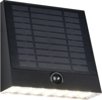 Solar Außenwandleuchte ALVORADA auch per USB aufladbar mit Bewegungsmelder