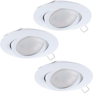 Eglo 31683 GU10 LED Einbauleuchte TEDO Aluguss weiß max. 3X5W schwenkbar