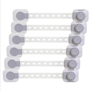 Dreambaby G1445 Twist 'N Lock Mehrzweckverschluss 6er weiß/grau