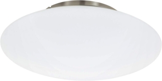 Eglo 97811 LED Deckenleuchte FRATTINA-C nickel-matt weiß Ø43,5cm H:13cm dimmbar mit Connect Funktion