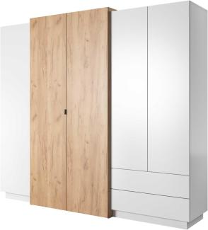 Kleiderschrank Triest Drehtürenschrank 230x51x201cm 5-türig