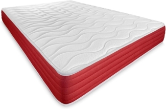 DUÉRMETE ONLINE - Viskoelastische Matratze, wendbar, fest und bequem, sehr atmungsaktiv, Winter/Sommer, Weiß, 140x200 cm