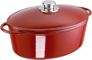 Bräter Rustika aus Gusseisen rot