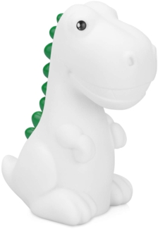 Navaris LED Nachtlicht Dino Design wiederaufladbar - mit 60 min Timer - Süße Farbwechsel Kinder Nachttischlampe - Schlummerlicht Lampe Weiß