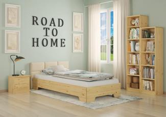 Funktionsbett Bettrahmen 100x190 Pensionsbett, Gästebett mit wählbarem Zubehör V-60.56-10-190 Rollrost und Matratze inkl.