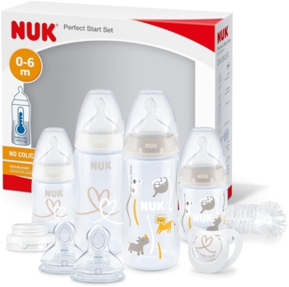 NUK Babyflasche NUK First Choice+ Perfect Start Set – Weiß, Voll ausgestattet