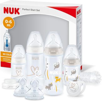 NUK Babyflasche NUK First Choice+ Perfect Start Set – Weiß, Voll ausgestattet
