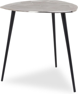 M2 Kollektion Singh 2 Couchtisch/Beistelltisch/Tischset, Metall, silber, Durchmesser, Höhe 50cm