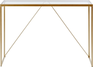 Jahnke Glam Console Konsole, Engineered Wood, Klarglas/Goldfarben, One Size
