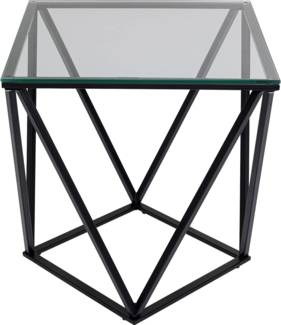 Beistelltisch Cristallo , Transparent, Schwarz , 50 x 55 x 50 cm