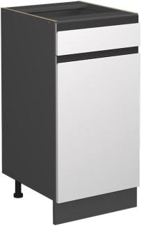 Vicco Schubunterschrank Küchenschrank Küchenmöbel R-Line J-Shape 40 cm modern (Anthrazit-Weiß)