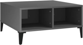 vidaXL Couchtisch Hochglanz-Grau 60 x 60 x 30 cm Spanplatte [805994]