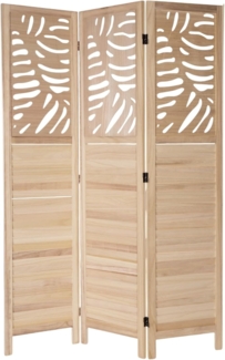 CREEDWOOD Paravent RAUMTEILER "PALM", Holz 170x120cm natur, Paravent Stellwand klappbar