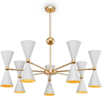 Maytoni Pendelleuchte Vesper 14-flammig weiß gold
